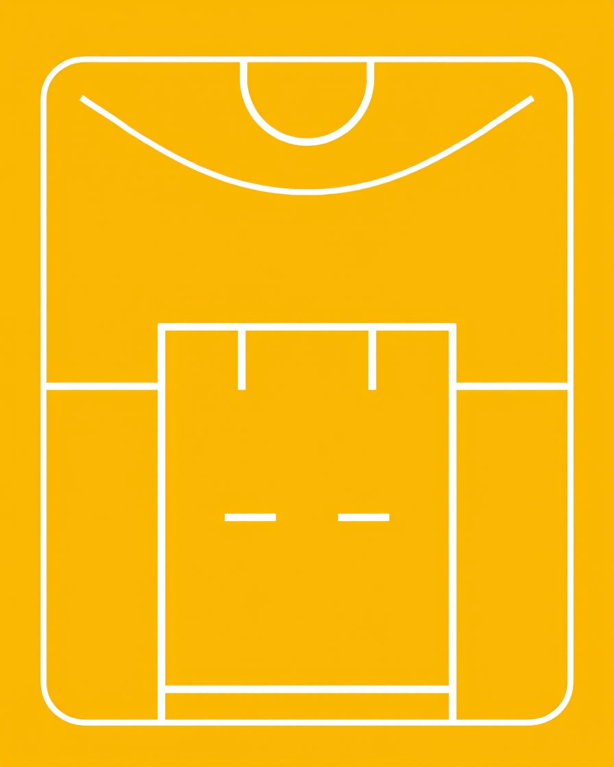 Bold Yellow Minimalist Court Rug