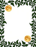 Golden Moon Vine Border Rug