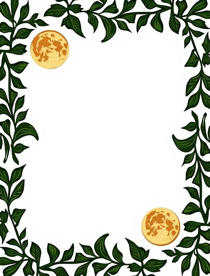 Golden Moon Vine Border Rug