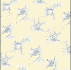 Pale Yellow Delicate Rose Sketch Rug