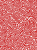 Crimson Swirl Abstract Lines Rug