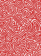 Crimson Swirl Abstract Lines Rug