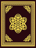 Crimson Yellow Floral Medallion Border Rug