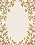 Golden Vine Border Contemporary Rug
