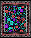 Vibrant Flower Butterfly Garden Rug