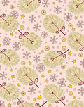Golden Pine Sprigs Snowflake Stars Rug