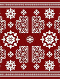 White Starburst Arabesque Crimson Rug