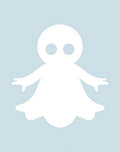 Whimsical White Ghost Sky Rug