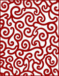 Currant Red Swirls Continuous Flow Rug