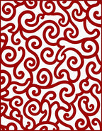 Currant Red Swirls Continuous Flow Rug