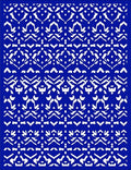 Bold Royal Blue White Abstract Stripes Rug