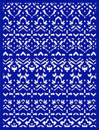 Bold Royal Blue White Abstract Stripes Rug
