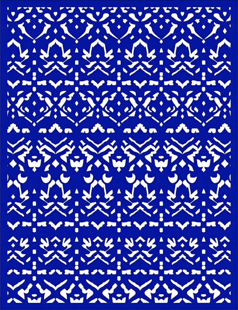 Bold Royal Blue White Abstract Stripes Rug