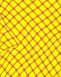Bold Yellow Red Lattice Rug