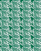 Emerald White Abstract Organic Flow Rug
