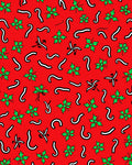 Red Green Holly Swirls Rug