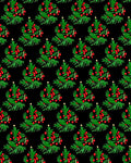 Green Holly Berry Christmas Trees Rug