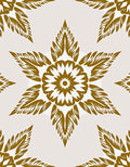 Golden Leaf Starburst Medallion Rug
