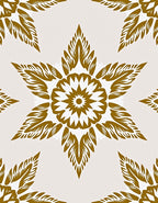 Golden Leaf Starburst Medallion Rug