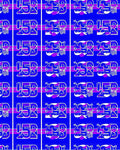 Retro Blue Purple Abstract Numbers Rug