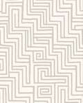 Modern Gray Geometric Maze Rug