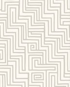 Modern Gray Geometric Maze Rug