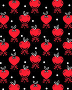 Red Hearts with Bows Polka Dot Rug