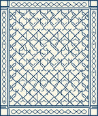Navy Blue Interwoven Lattice Rug