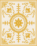 Golden Sunburst Blooms In Yellow Rug