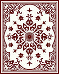 Rich Burgundy Floral Medallion Rug