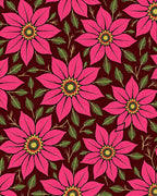 Vibrant Crimson Floral Garden Rug