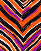 Bold Orange Purple Jagged Stripe Rug