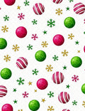 Holiday Ornaments Snowflakes Glitter Stars Rug