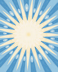 Radiant Yellow Blue Sunburst Rug