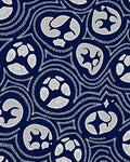 Indigo White Graphic Abstract Forms Rug