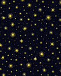Golden Starry Night Galaxy Rug