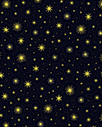 Golden Starry Night Galaxy Rug