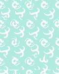Aqua White Abstract Swirls Rug