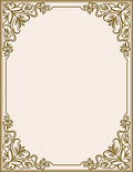 Golden Floral Antique Frame Rug