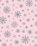 Pastel Pink Snowflake Scatter Rug