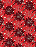 Bold Red Floral Branch Arrangement Rug