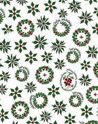 Green Botanical Wreath Berry Medallion Rug