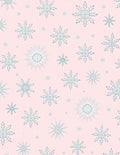 Soft Pink Blue Snowflake Repeat Rug