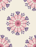 Pink Purple Floral Mandala Rug