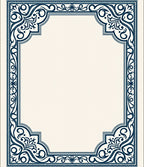 Ornate Navy Blue Vintage Scroll Rug