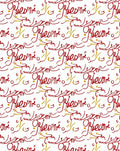 Red Gold Calligraphic Flourish Rug