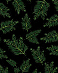 Emerald Green Fern Frond Pattern Rug