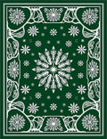 Emerald Green Snowflake Medallion Rug