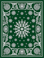Emerald Green Snowflake Medallion Rug