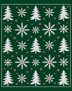 White Evergreen Snowflake Harmony Rug